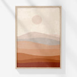 Boho Terracotta Neutral Resumen Arte Paisajístico<br><div class="desc">Eleva tu decoración con la serena belleza del "Boho Terracotta Neutral Abstract Landscape Poster". Esta fascinante obra de arte presenta un paisaje abstracto que evoca los suaves contornos de las cordilleras, representadas en una sofisticada paleta de terracota y tonos neutros. El paisaje se sitúa sobre un suave cielo beige, con...</div>