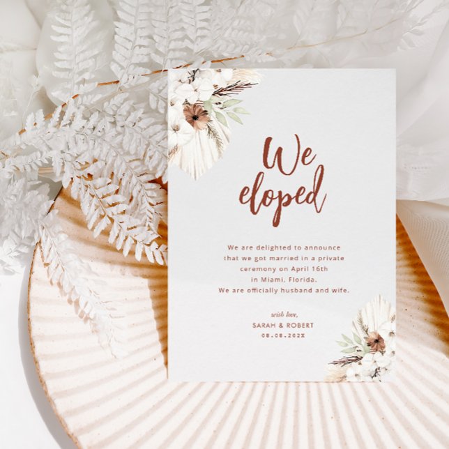 boho terracotta pampas boda invitación (Subido por el creador)