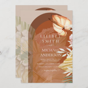 BOHO Terracotta Pampas Grass Boda