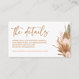 Boho Terracotta Sitio Web Información Tarjeta de G