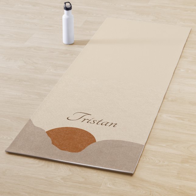Boho Terracotta Sun Yoga Mat (In situ)