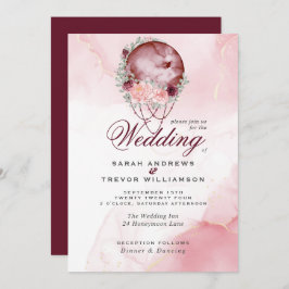 Boho todo en una invitación a la luna de cimarrón 