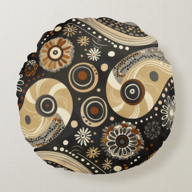 Boho Tribal Paisley y Mandala Almohada (Anverso)