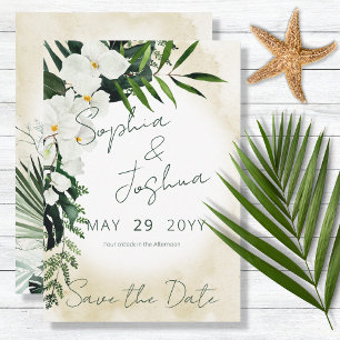 Boho Tropical Beach Watercolor Guardar la tarjeta 