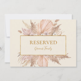 Boho Tropical Botanical | Rótulo reservado con mar