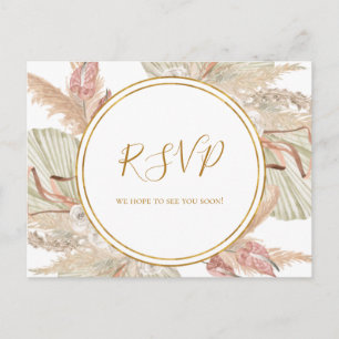 Boho Tropical Botanical   Tarjeta RSVP de elección