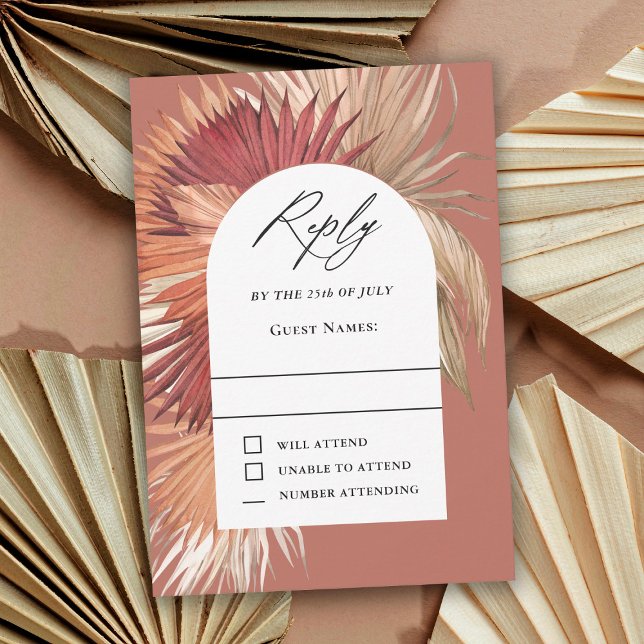 Boho Tropical Oasis Wedding RSVP (Subido por el creador)