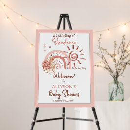 Boho Un pequeño rayo de luz solar Chica Baby Showe