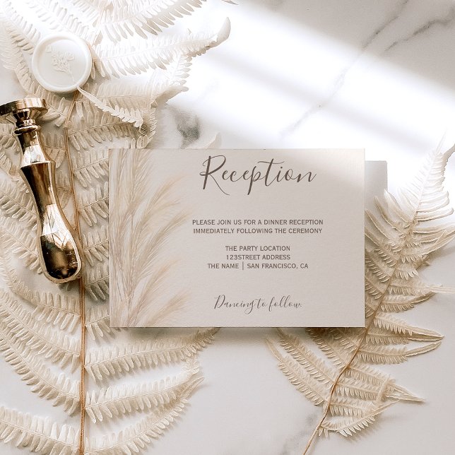 Boho verano pampas pasto acuarela recepción (Subido por el creador)