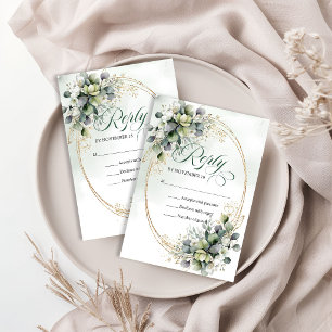 Boho Verde Polvoriento Eucalipto Botánico RSVP de