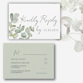 Boho Verde Salvia Eucalipto Boda RSVP
