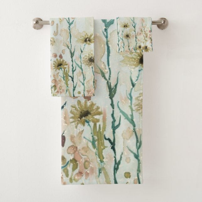 Boho Vintage Beige Wildflowers (In situ)