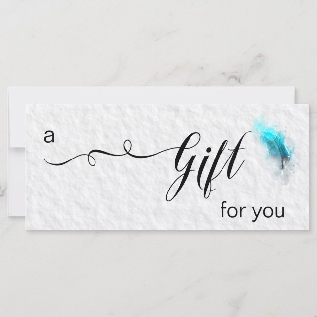 *~* Boho Watercolor Feather Bohemian Simple (Anverso)