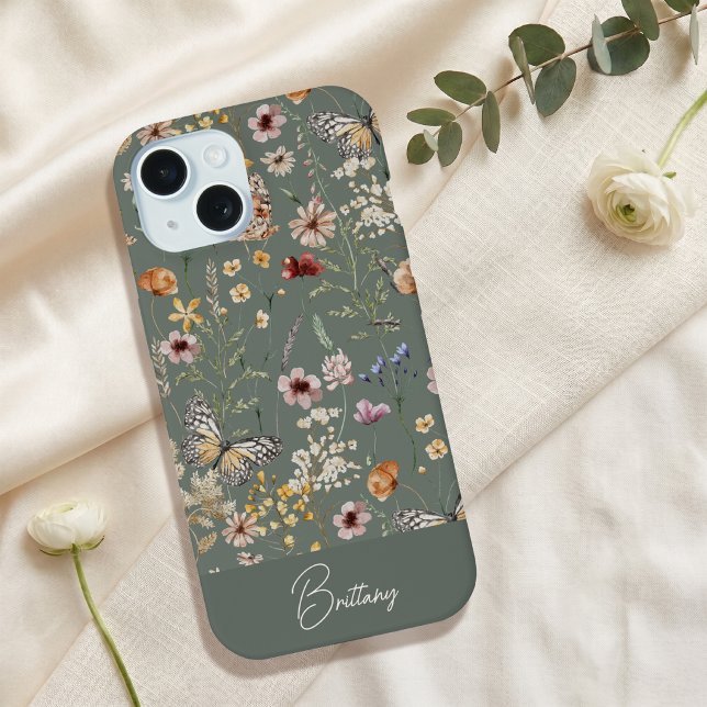 Boho Watercolor Flores Silvestres iPhone 15 (Subido por el creador)