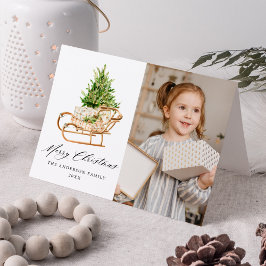 Boho Watercolor Navidad Sleigh 2 Foto