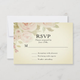 Boho Wedding RSVP de Rubor Rosa Floral Floral Flor