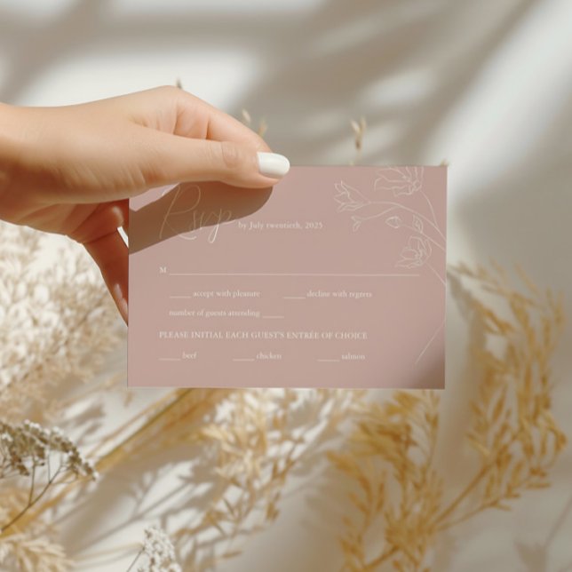 Boho Wedding RSVP | Terracota y floral de mano (Subido por el creador)