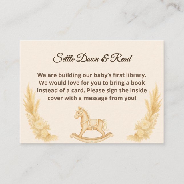 Boho Western Rocky Horse Books Para La Tarjeta Del (Anverso)