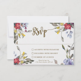 boho wildflower boda novia ducha rsvp tarjeta