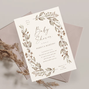 Boho Wildflower Elegante Baby Shower Magnet
