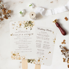 Boho Wildflower Otoño | Programa de Boda Abanico d