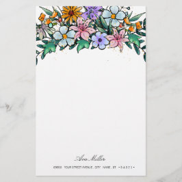 Boho Wildflower | Papel estacionario floral