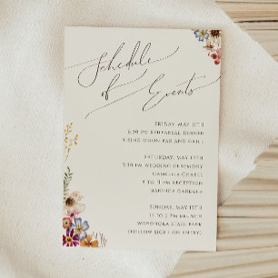 Boho Wildflower   Programa de eventos de Beige Gar
