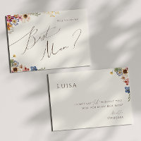 Boho Wildflower | Tarjeta de propuesta para el mej