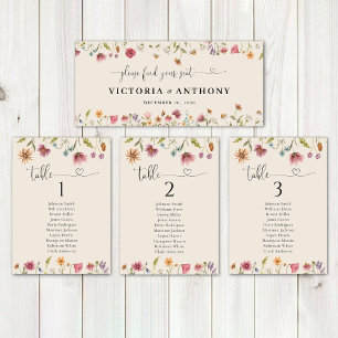 Boho Wildflowers Boda Head Table Rótulo