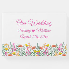 Boho Wildflowers Elegante libro de Bodas Florales