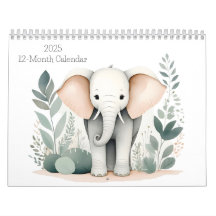 Boho Woodland Animals 2025 Calendario 12 meses