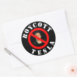 Boicot a Tesla Pegatina