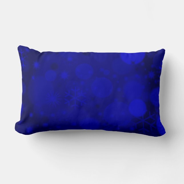 Bokeh, Cojín decorativo Lumbar Azul (Anverso)