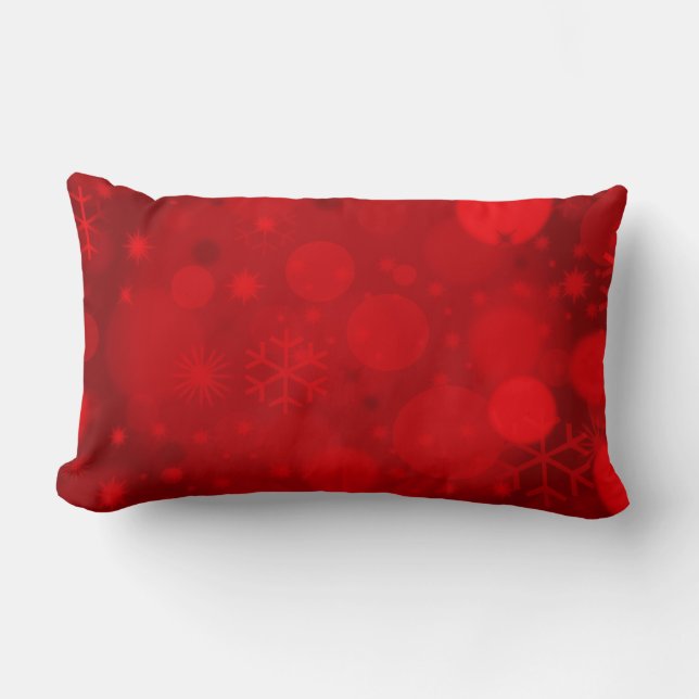 Bokeh, Cojín decorativo Lumbar Rojo (Anverso)