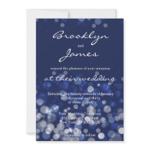 Bokeh de invitaciones a bodas temáticas de inviern