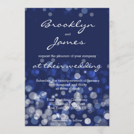 Bokeh de invitaciones a bodas temáticas de inviern