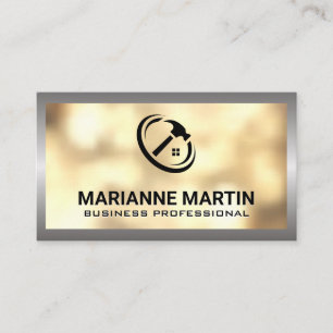 Bokeh Gold   Tarjeta de presentación con logotipo