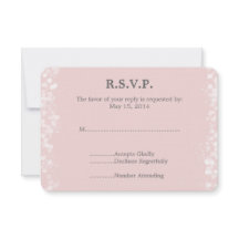 Bokeh Wedding Blanche suave rosa y blanco RSVP