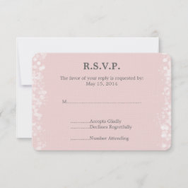 Bokeh Wedding Blanche suave rosa y blanco RSVP