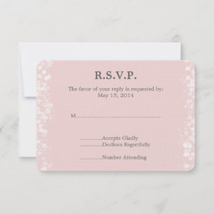 Bokeh Wedding Blanche suave rosa y blanco RSVP
