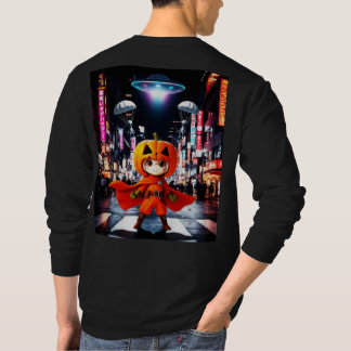Bokuchander Diseño de OVNI Camiseta de mangas larg
