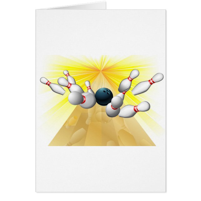 Bola de bolos que golpea los pernos (Frente)