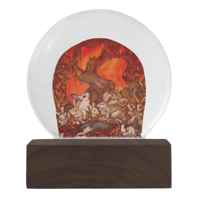 Bola De Cristal Con Nieve 16 Bunnies (Anverso)