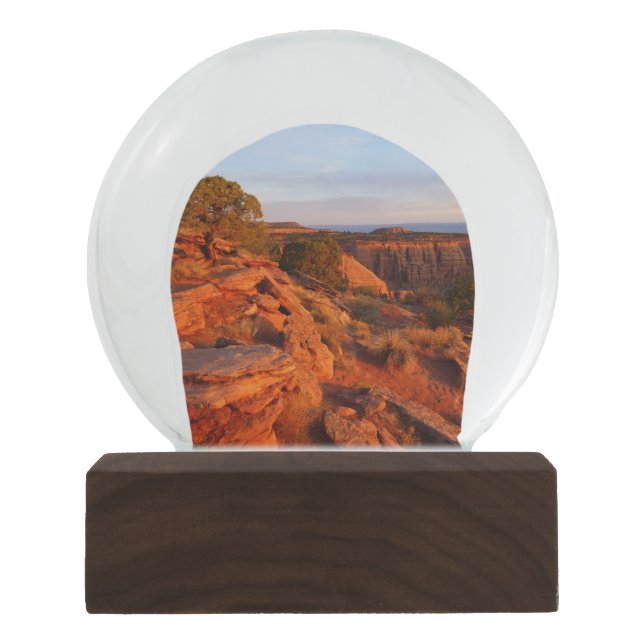 Bola De Cristal Con Nieve Amanecer en el sendero Grand View en CO Monument (Anverso)