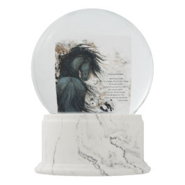 Bola De Cristal Con Nieve Caballo SnowGlobe de DreamWalker con el poema por
