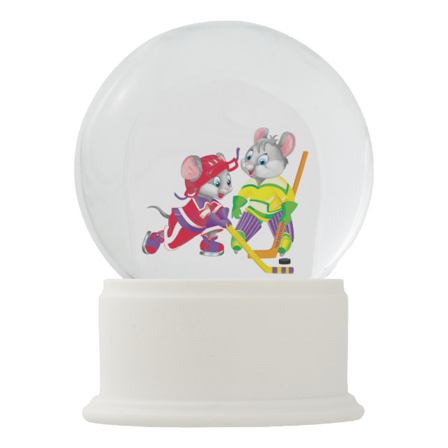 Bola De Cristal Con Nieve hockey (Anverso)