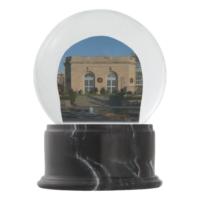 Bola De Cristal Con Nieve Jardines botánicos para Navidades en Washington DC (Anverso)