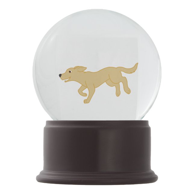 Bola De Cristal Con Nieve Labrador retriever amarillo (Anverso)