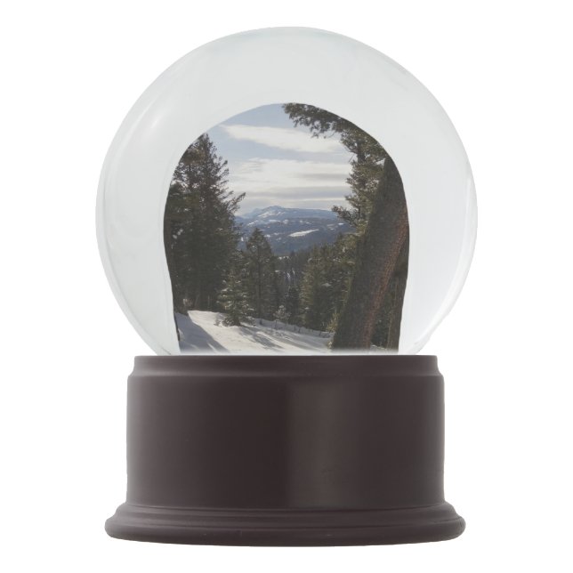 Bola De Cristal Con Nieve Montañas Madison en invierno en Montana (Anverso)
