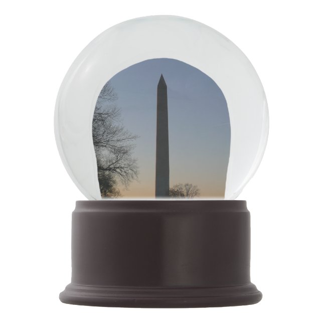 Bola De Cristal Con Nieve Monumento a Washington al atardecer (Anverso)